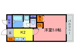 アミティエ石橋の物件間取画像